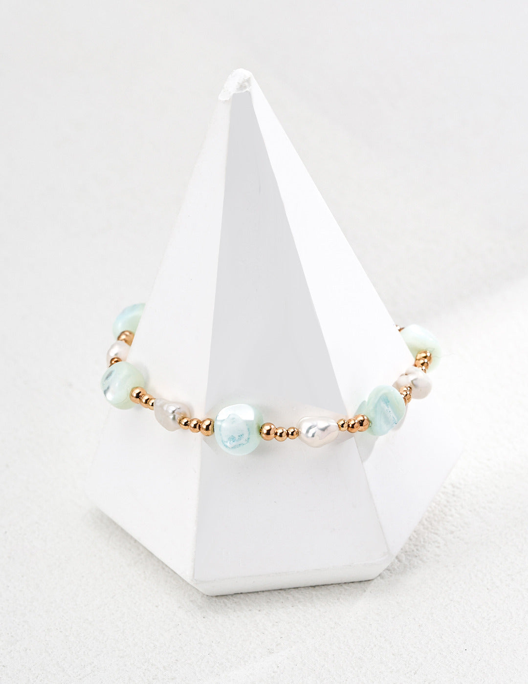 Minimalist Irregular Shell Pearl Bracelet – S925