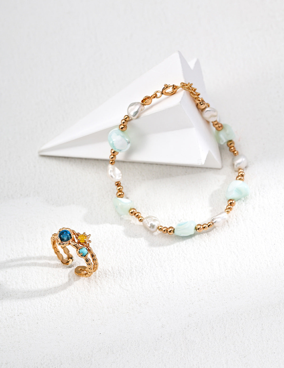 Minimalist Irregular Shell Pearl Bracelet – S925