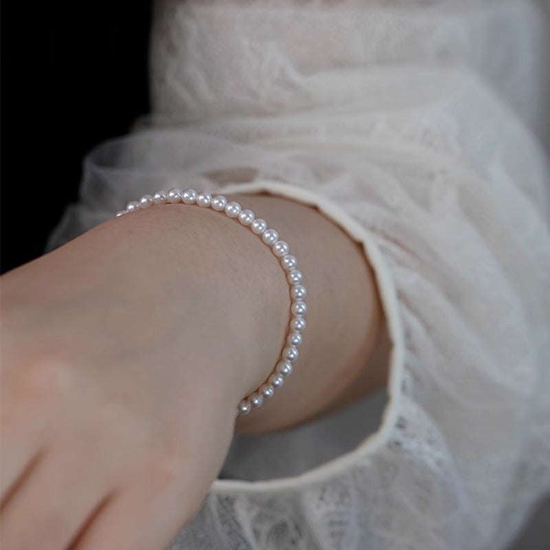 Natural Akoya-Style Freshwater Baby Pearl Bracelet | High Luster