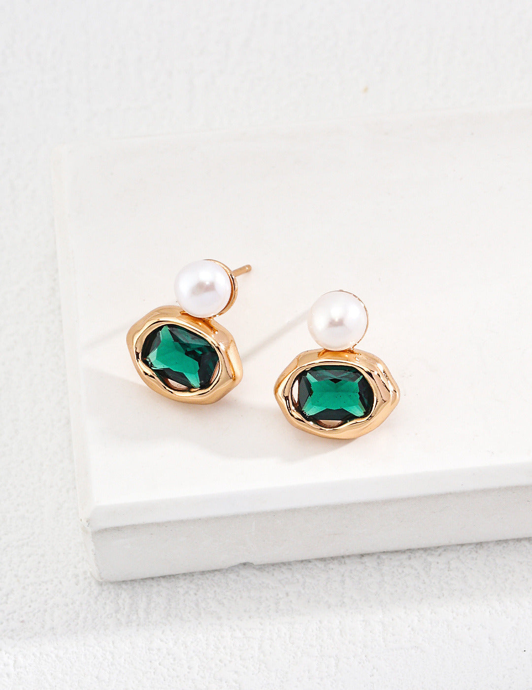 Pearl Sparkly Zircon Earrings