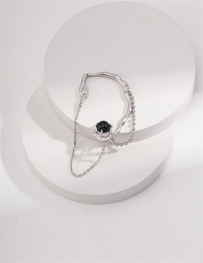 Boucles d'oreilles et manchettes d'oreilles en argent sterling et agate | Deux styles en un (vendus à l'unité)