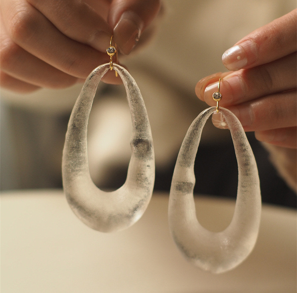 Transparent Hoop Earrings