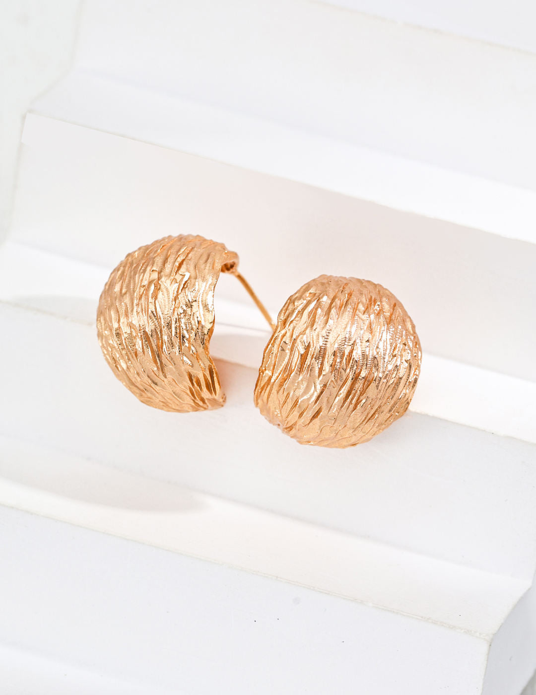 Vintage Inspired Textured Stud Earrings – 925 Sterling Silver