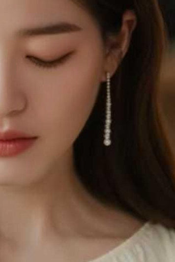 Akoya Pearl Long Drop Earrings