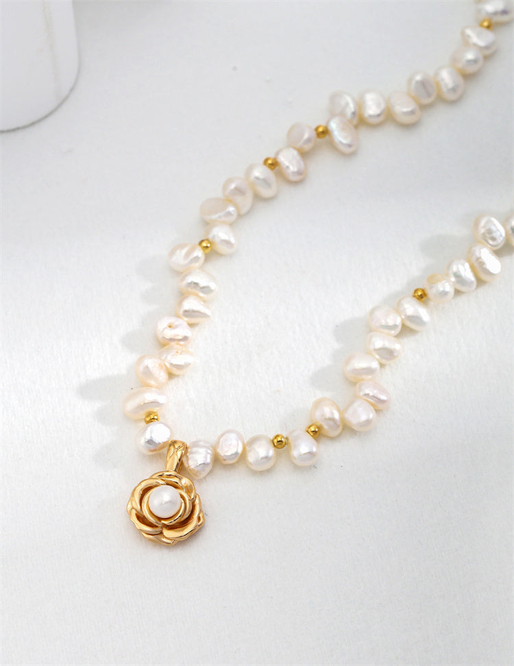 Klassisch elegante Kamelienperlenkette für Braut/Frauen