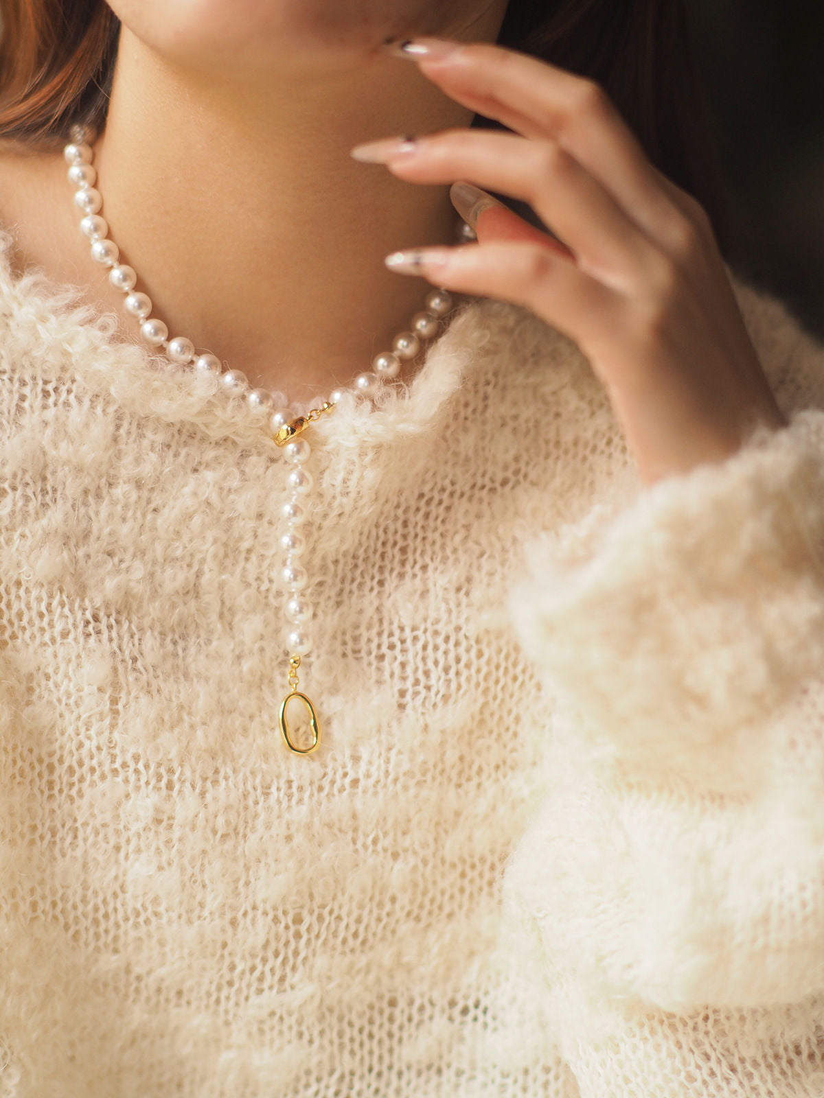 Elegant Pearl Necklace – Gold-Plated Luxury Style