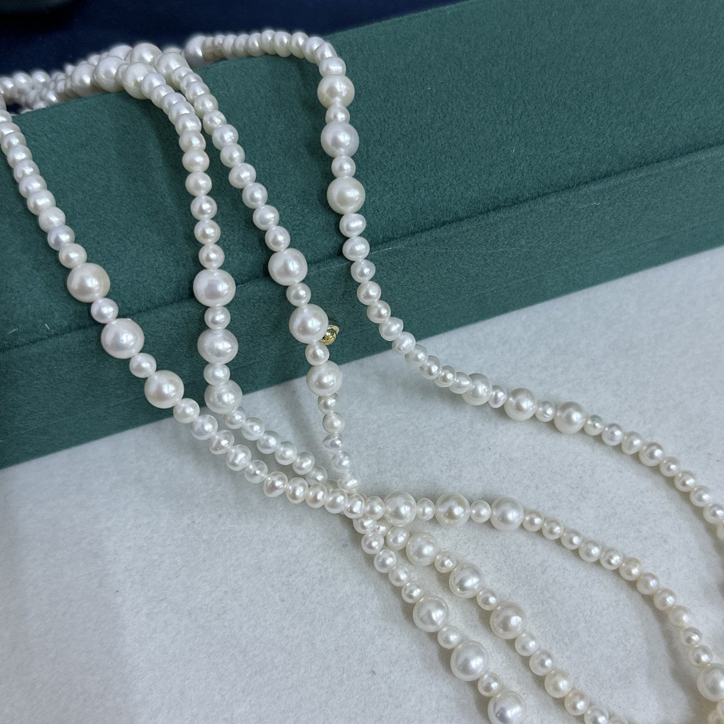 Long Freshwater Pearl Necklace – Layered Sweater Chain