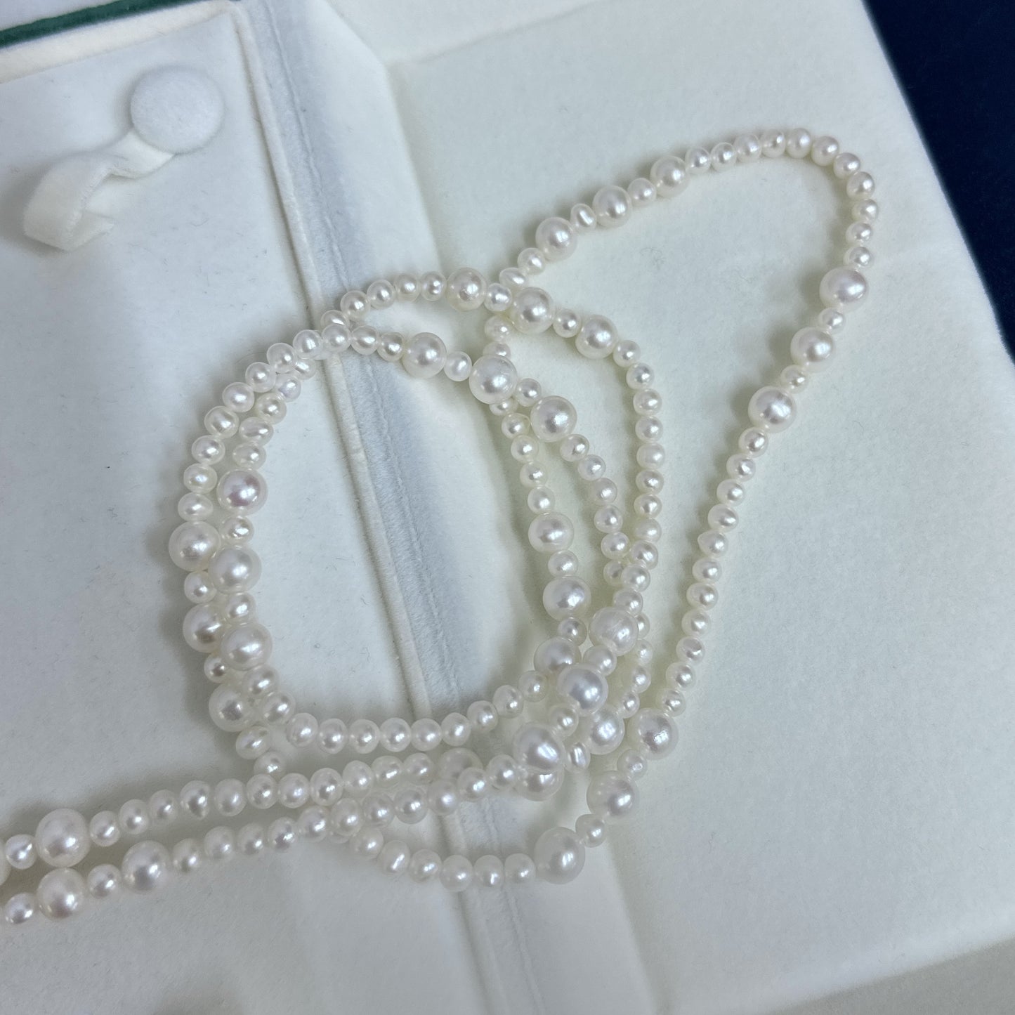Long Freshwater Pearl Necklace – Layered Sweater Chain