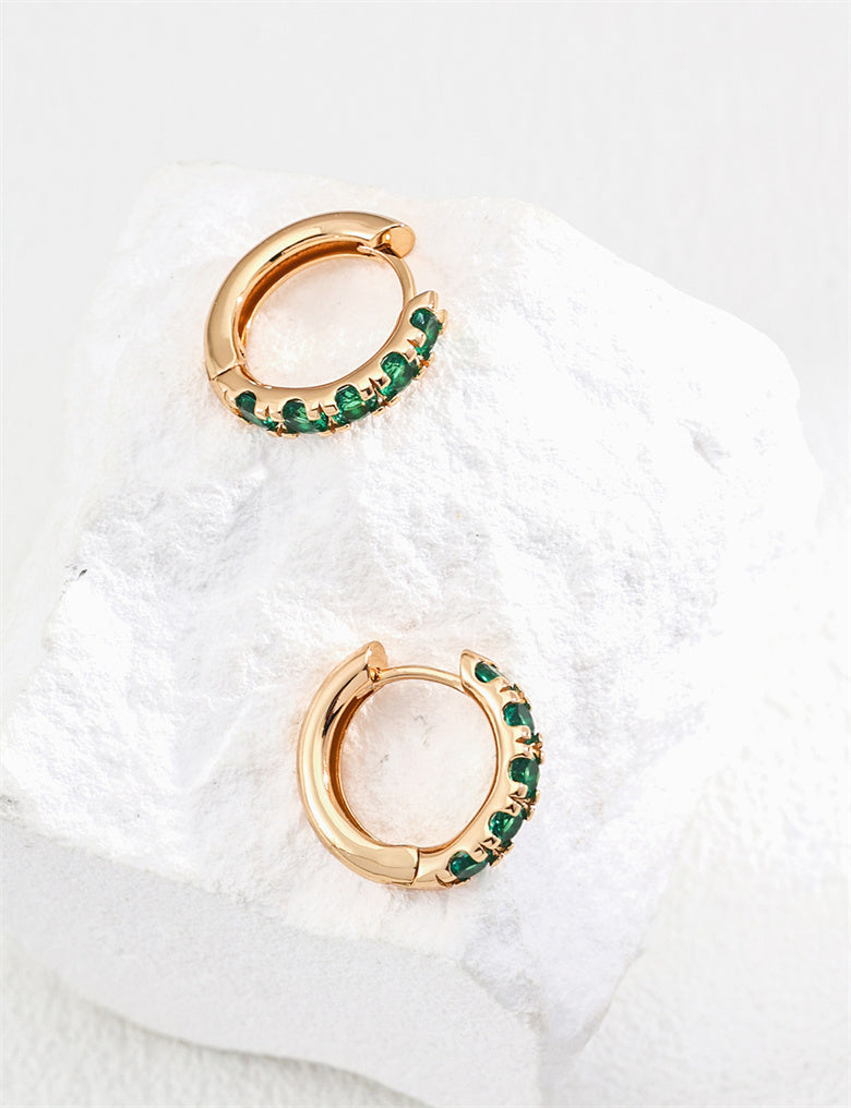 S925 Sterling Silver Minimalist Zircon Earrings