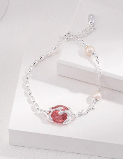Strawberry/Pink Quartz Bracelet