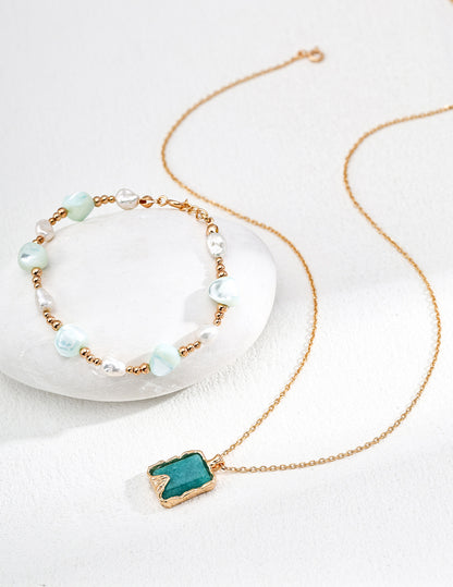 Minimalist Irregular Shell Pearl Bracelet – S925