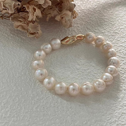 Twisted Natural Freshwater Pearl Bracelet for Gift
