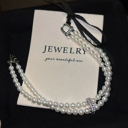 Natural Double-line Pearl Bracelet