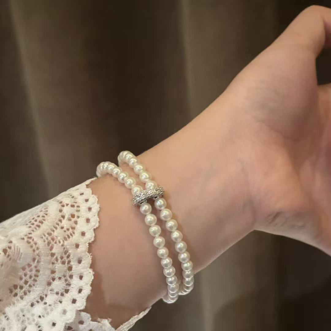 Double Line Pearl Bracelet