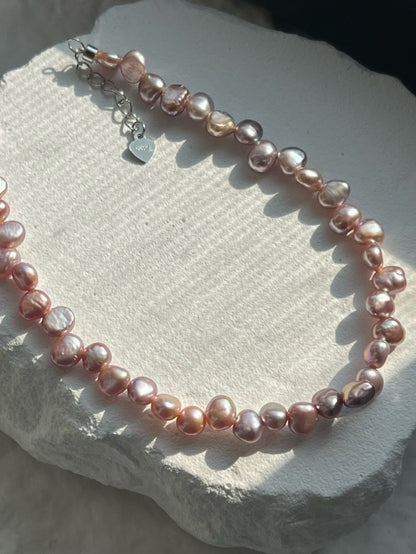 Rice Baroque Purple Pearl Large Bracelet