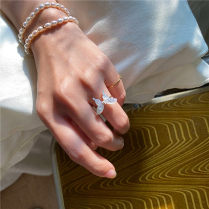 Simple Natural Rice Pearl Stretch Bracelet in 14K Gold Filled