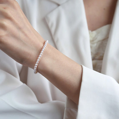 Natural Akoya-Style Freshwater Baby Pearl Bracelet | High Luster