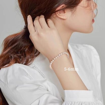 Natural Akoya-Style Freshwater Baby Pearl Bracelet | High Luster