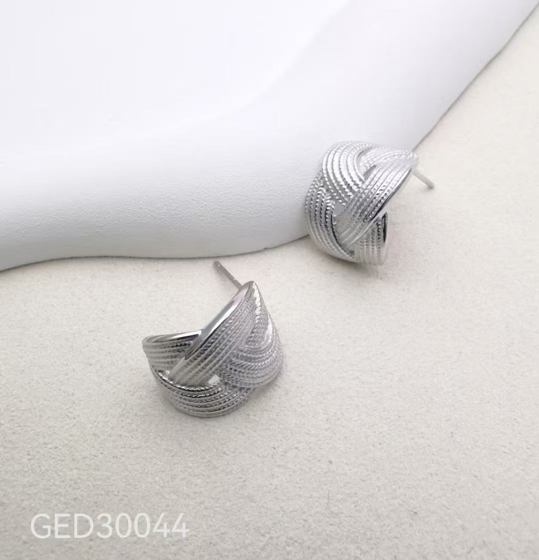 Silver Gold Stud Earrings