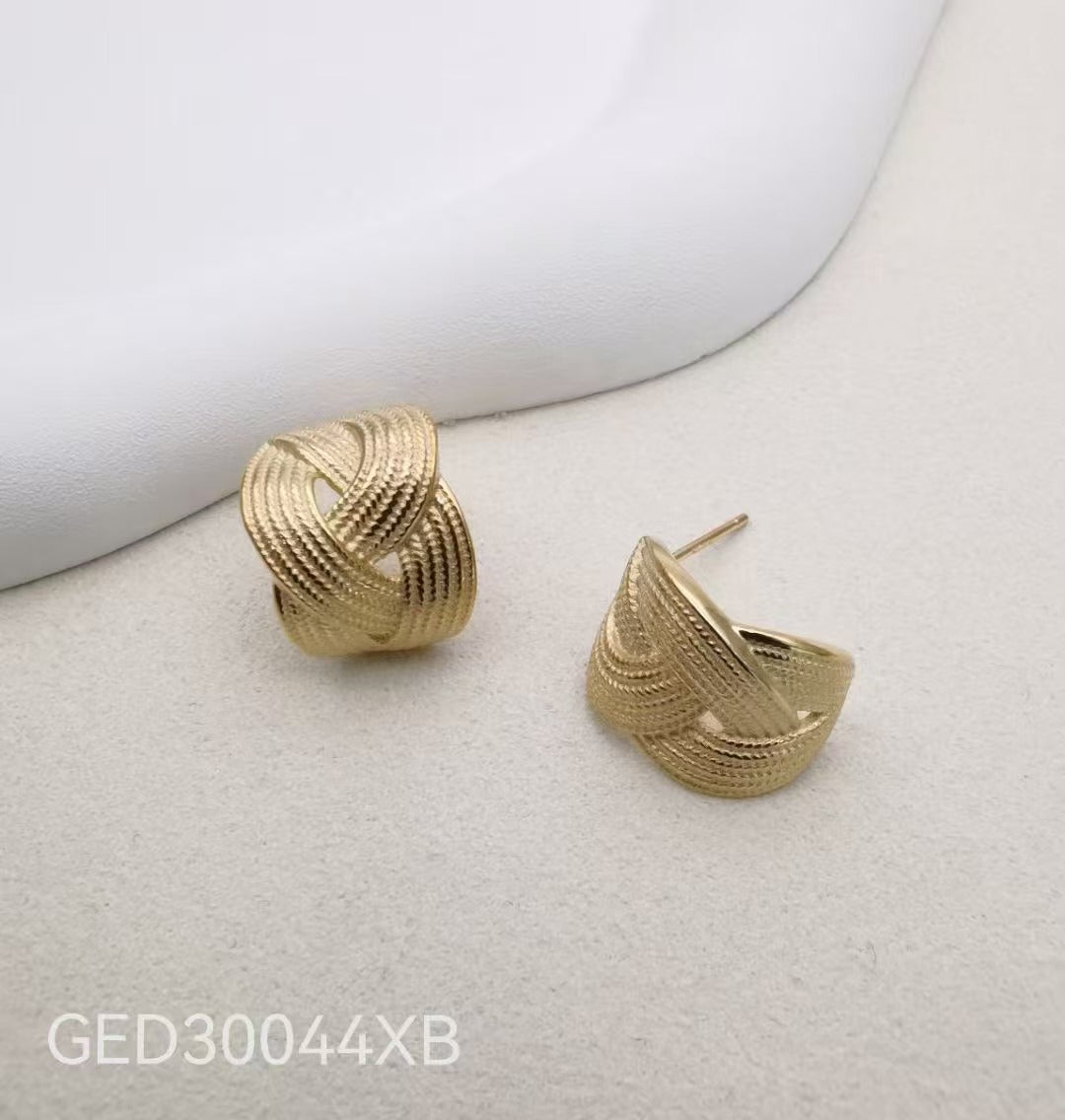 Silver Gold Stud Earrings