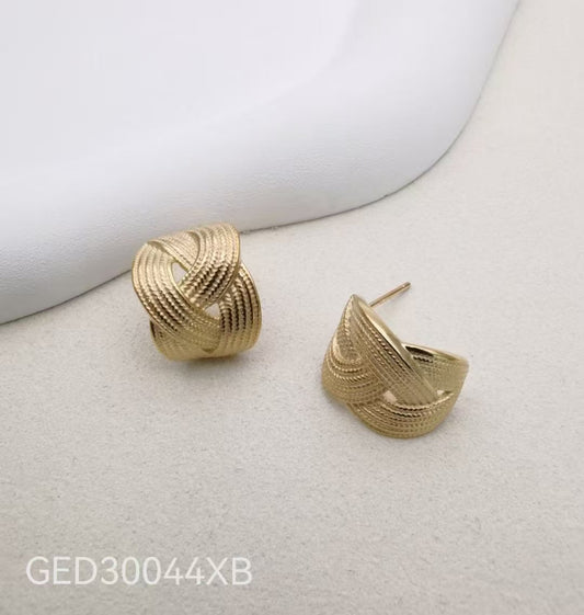 Silber-Gold-Ohrstecker