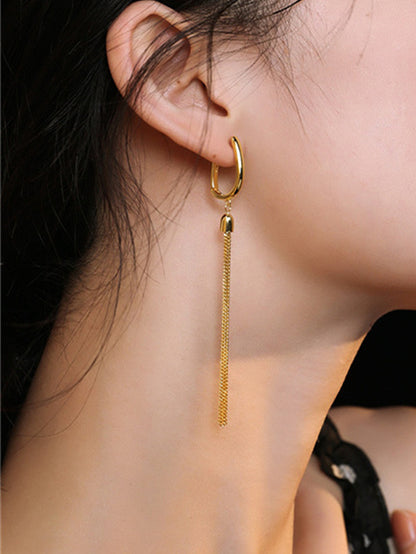 Elegant Tassel Long Drop Earrings