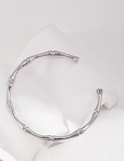 Elegantes Gold/Silber Bambus Armband/Armreif