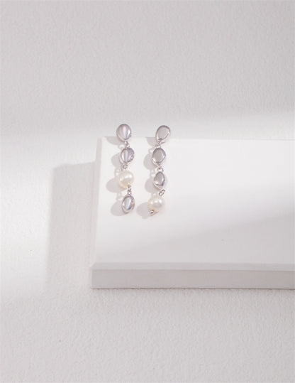 S925 Silver Pearl Drop Earrings for Party/Bridal Wear