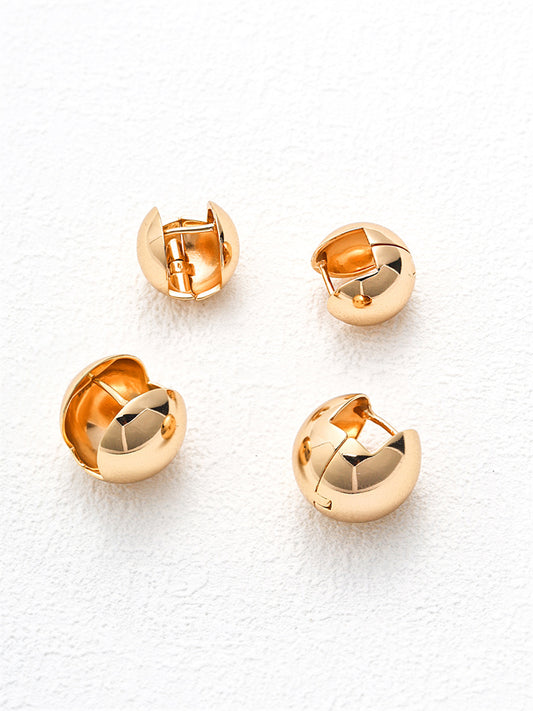 S925 Silber Geometrische Kugel Ohrstecker