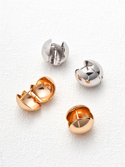 S925 Silber Geometrische Kugel Ohrstecker