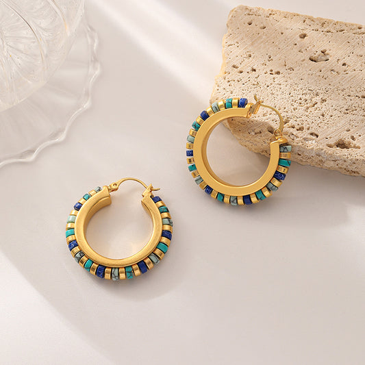 Beaded Turquoise Earrings
