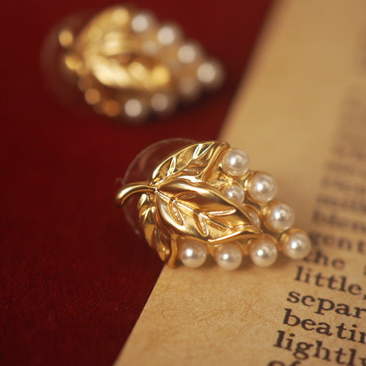 Grape Pearl Cluster Earrings