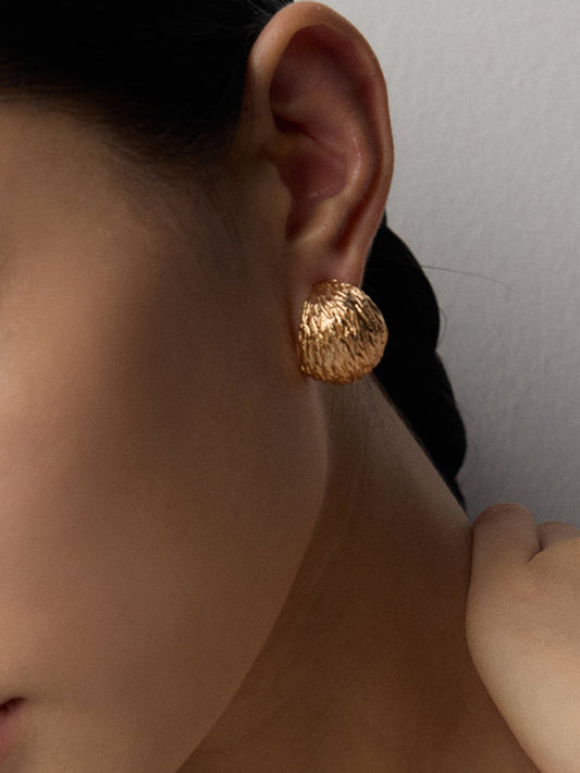 Vintage Inspired Textured Stud Earrings – 925 Sterling Silver