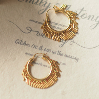 Gold hoop earrings 