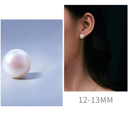 Freshwater Button Pearl Stud Earrings – Classic Design