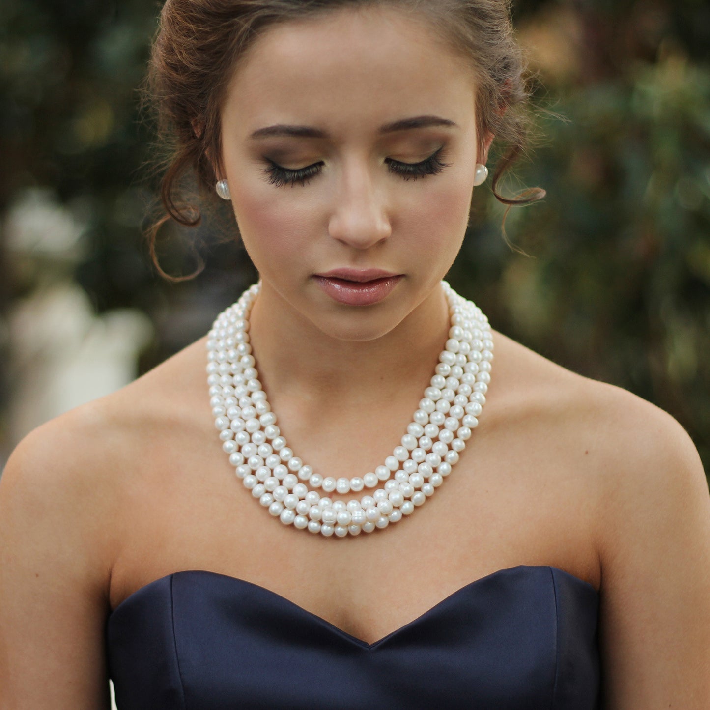 Freshwater Button Pearl Stud Earrings – Classic Design