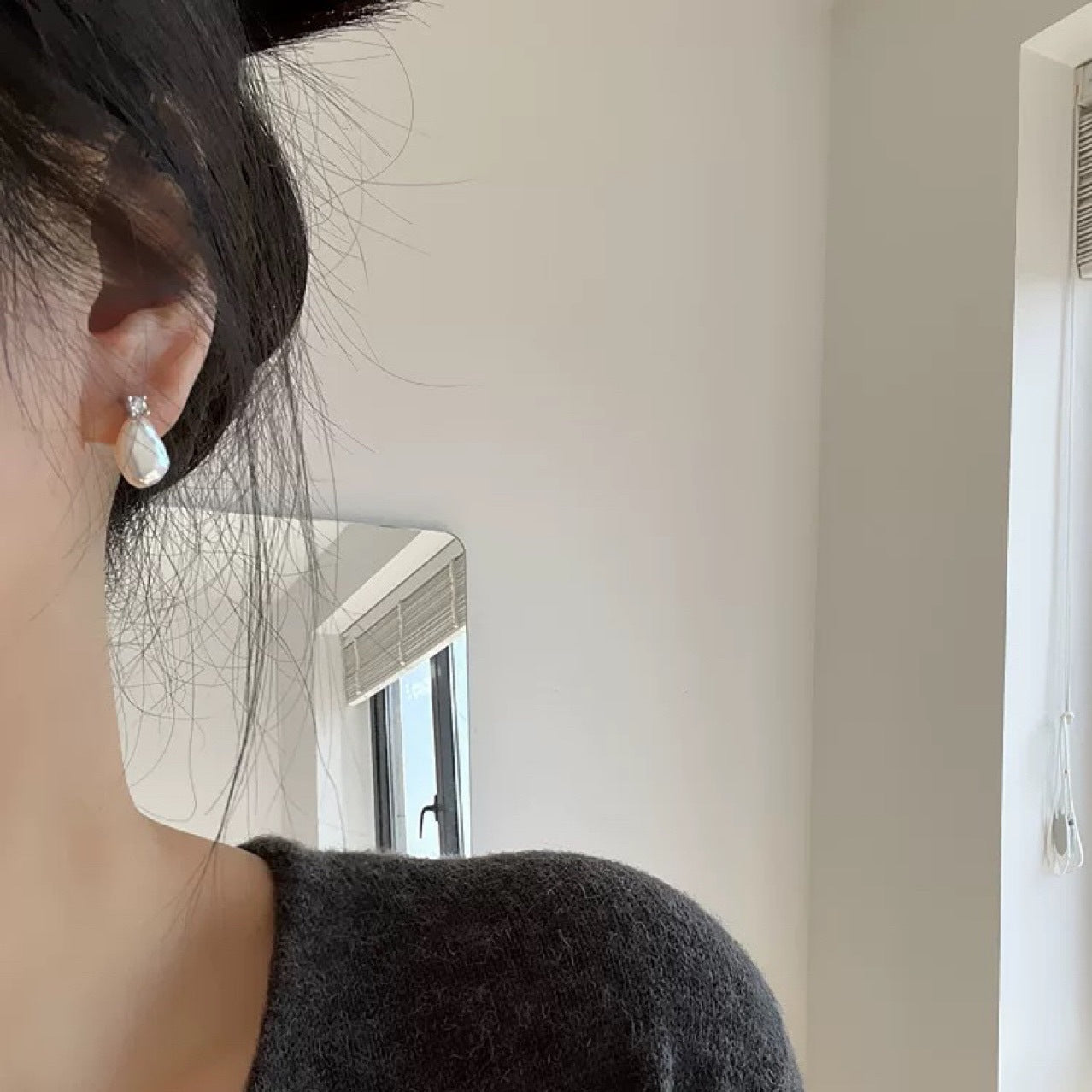 cute baroque pearl studs