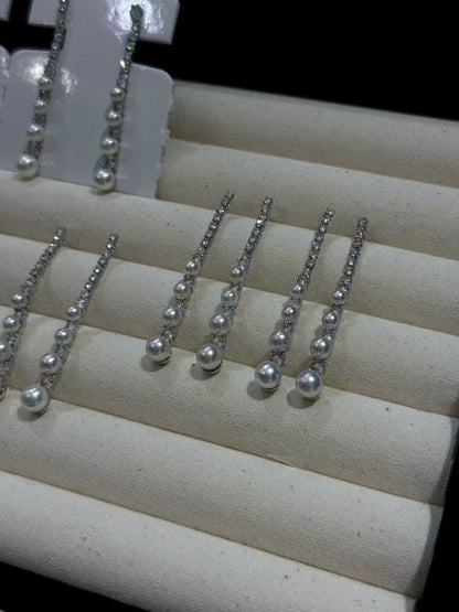 Akoya Pearl Long Drop Earrings