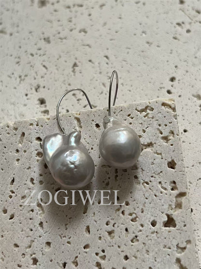 Big Baroque Pearl Drop Earrings