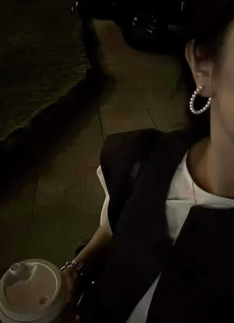 Freshwater Beaded Pearl Drop/Big Hoop Earrings