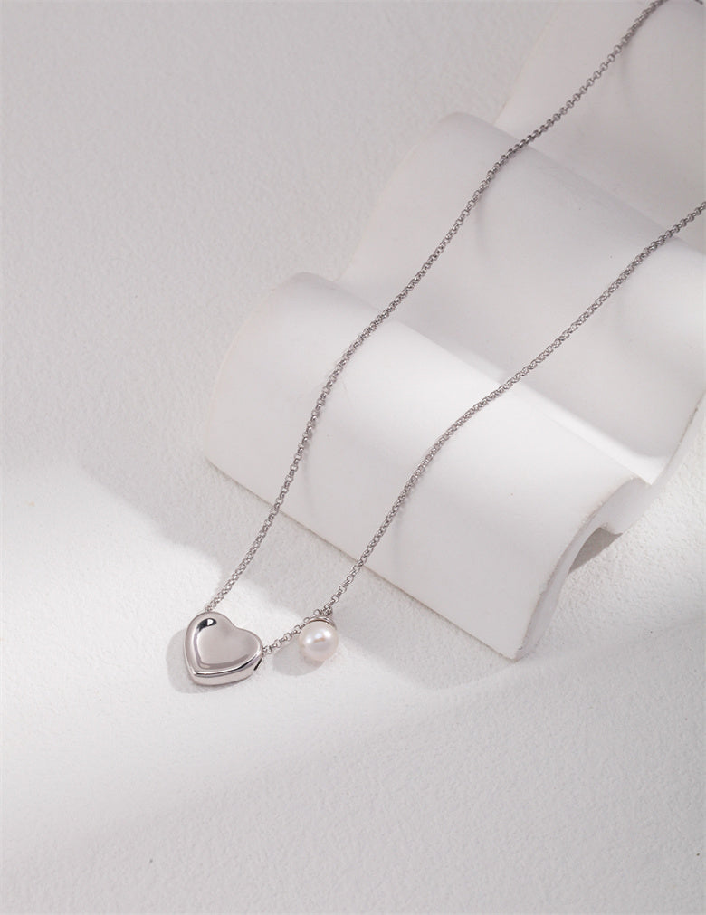 Perle mit Herz Halskette Brautschmuck Abend Party Outfit