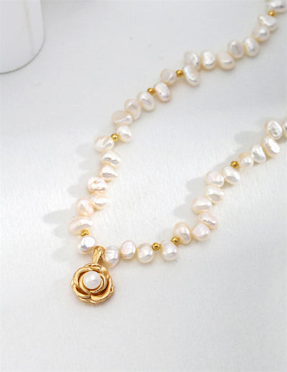 Klassisch elegante Kamelienperlenkette für Braut/Frauen