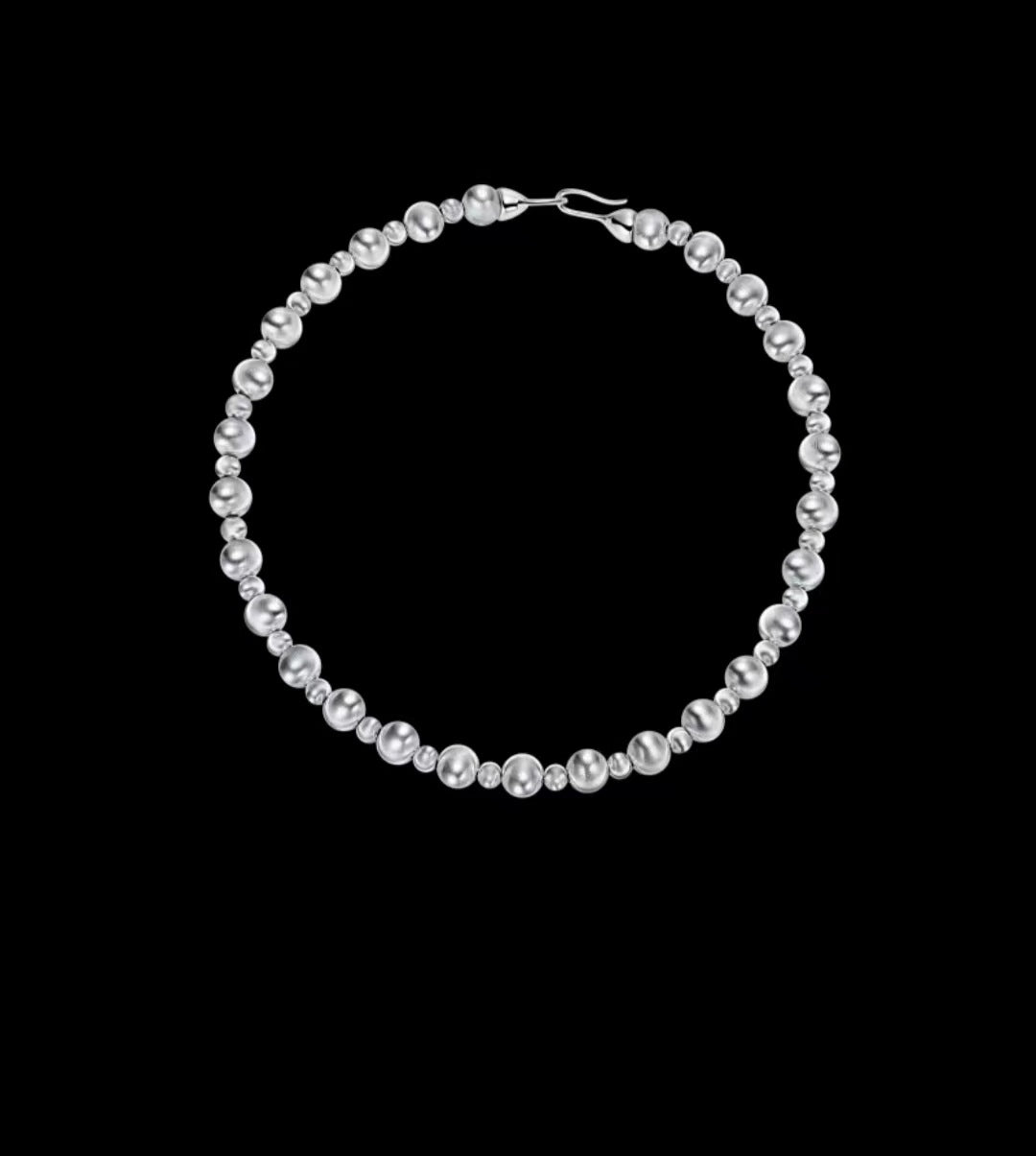 Minimalist Silver-Plated Ball Choker Necklace