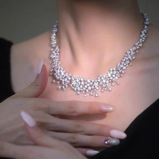 Celestial Pearl Necklace with Zirkon Bow