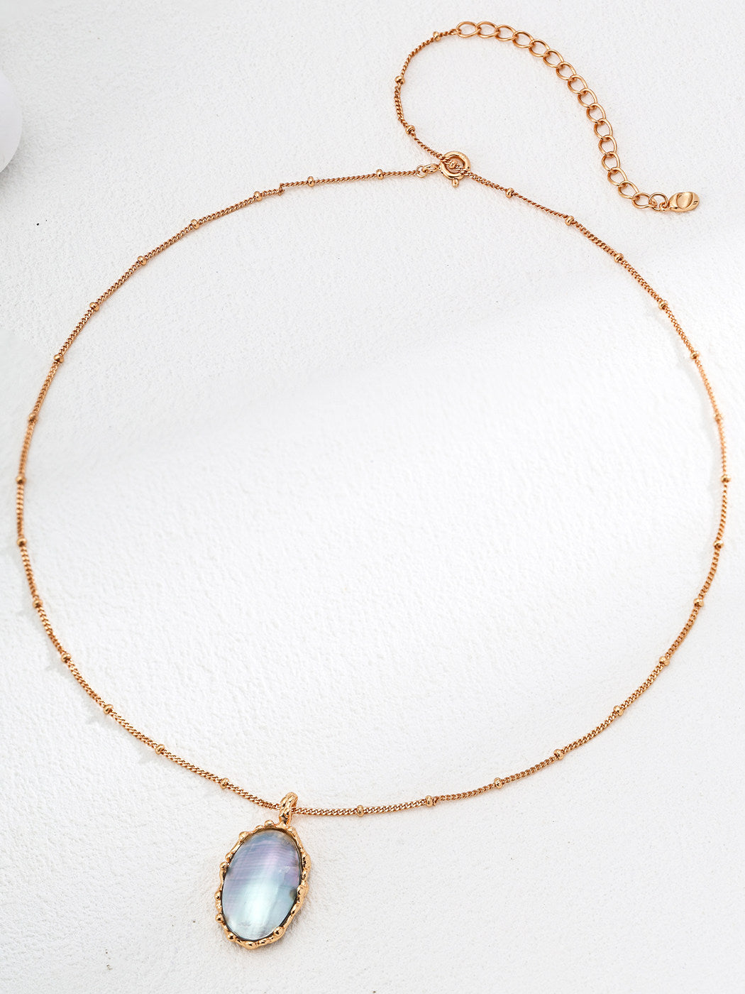 Vintage Blue Mabe Pearl Pendant Necklace – 925 Sterling Silver