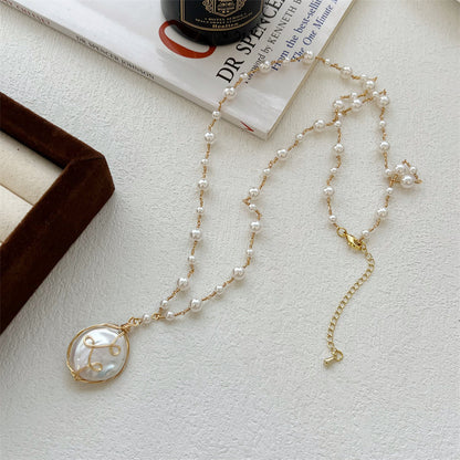 Handcrafted Baroque Pearl Long Necklace – Lightweight Luxury Sweater Chain for Women