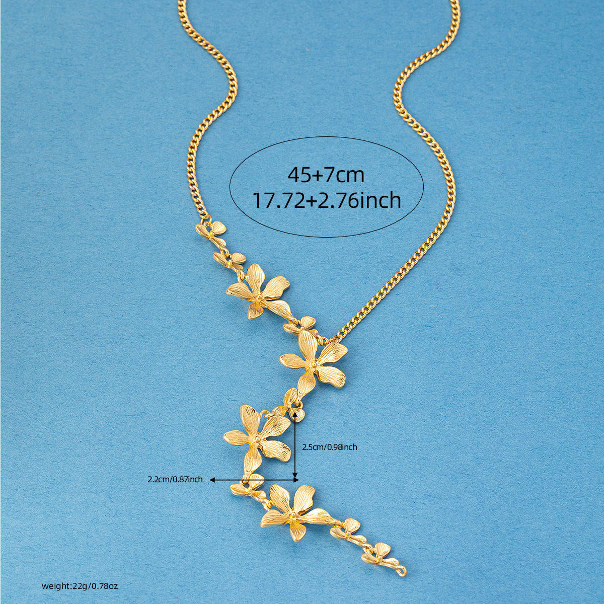Y-Shaped Flower Tassel Pendant Necklace – Elegant Fashion Style