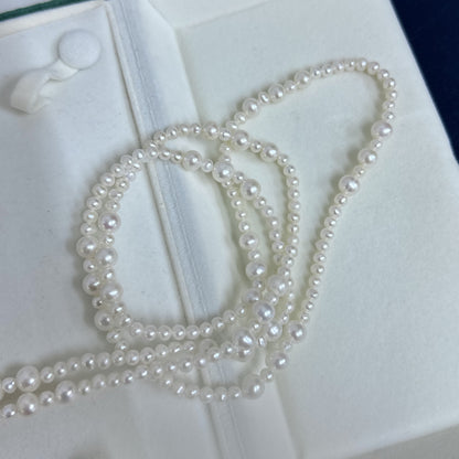 Long Freshwater Pearl Necklace – Layered Sweater Chain