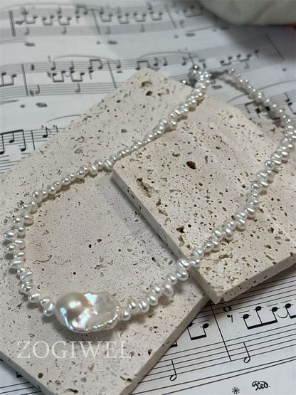 Freshwater Baroque Pearl Beaded Necklace/Choker