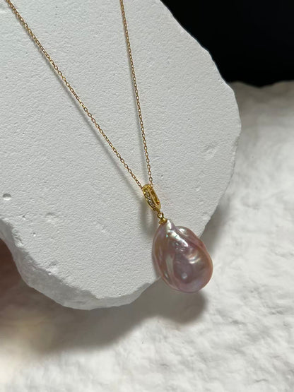 Freshwater Purple Baroque Pearl Necklace